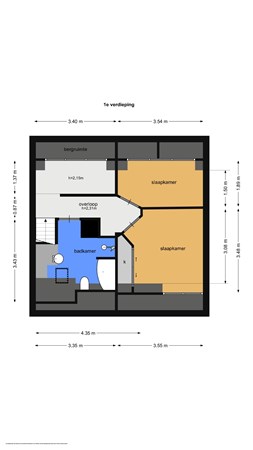 Floorplan - Beursweg 12, 1271 BT Huizen