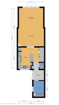 Floorplan - Prinses Marijkehof 56, 1411 CN Naarden