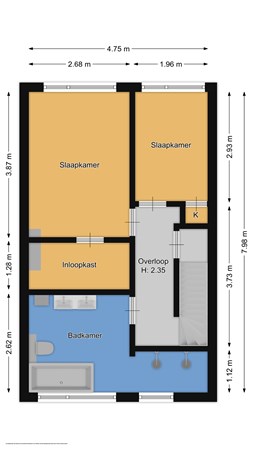 Floorplan - Prinses Marijkehof 56, 1411 CN Naarden