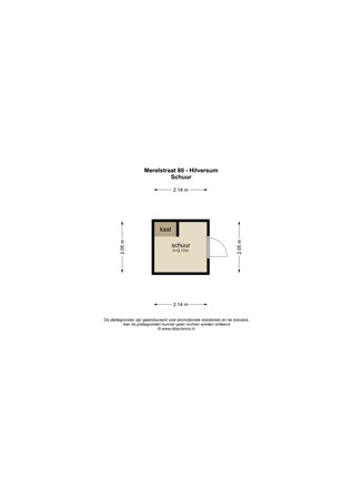 Floorplan - Merelstraat 80, 1223 NV Hilversum
