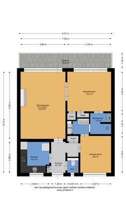 Floorplan - Eslaan 56, 1404 EJ Bussum