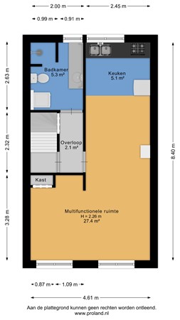 Floorplan - 3e Oosterstraat 11, 1211 LL Hilversum