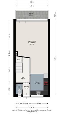 Floorplan - Frans Halslaan 3I, 1231 BA Loosdrecht
