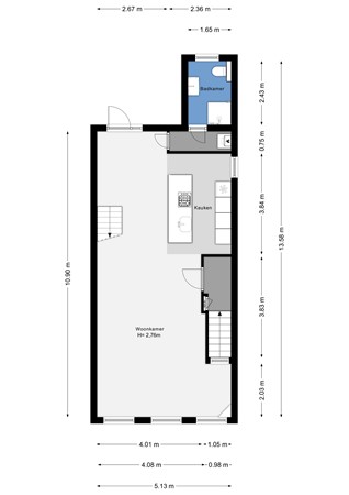 Floorplan - Broersveld 157B, 3111 LG Schiedam
