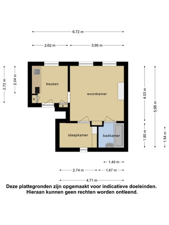 Floorplan - Jacob Catsstraat 86B01, 3035 PS Rotterdam