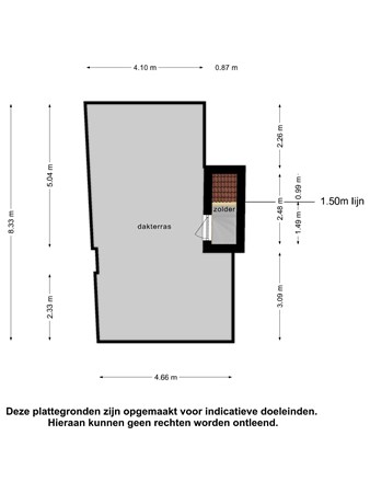 Floorplan - Hoogstraat 130B2, 3111 HM Schiedam