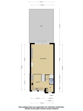 Floorplan - Bruijnstraat 68, 3026 VD Rotterdam