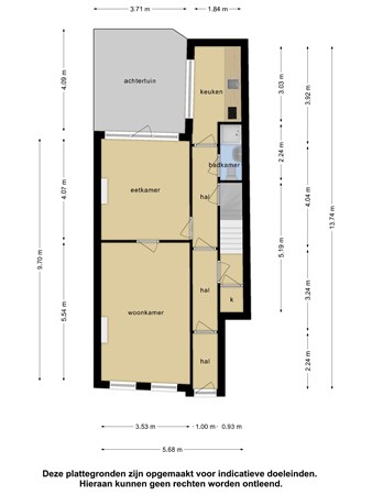 Floorplan - Burgemeester Meineszlaan 101B, 3022 BE Rotterdam