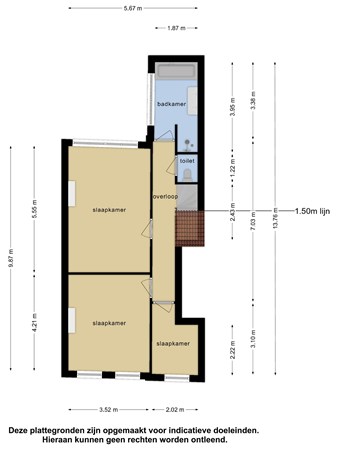 Floorplan - Burgemeester Meineszlaan 101B, 3022 BE Rotterdam