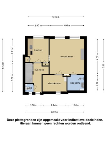 Floorplan - Jacob Catsstraat 86B02, 3035 PS Rotterdam