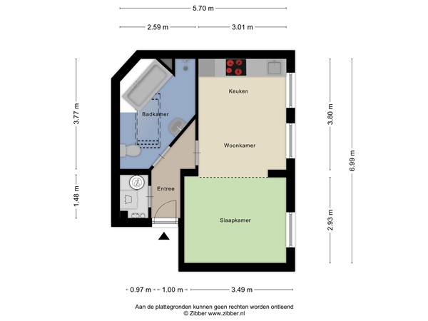 Floorplan - Burgemeester Meineszlaan 99E, 3022 BE Rotterdam
