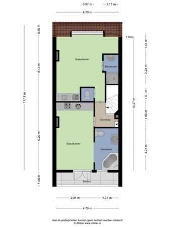 Floorplan - Heemskerkstraat 50A02, 3038 VJ Rotterdam