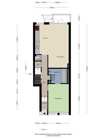 Floorplan - Blommersdijkselaan 30B, 3036 ND Rotterdam