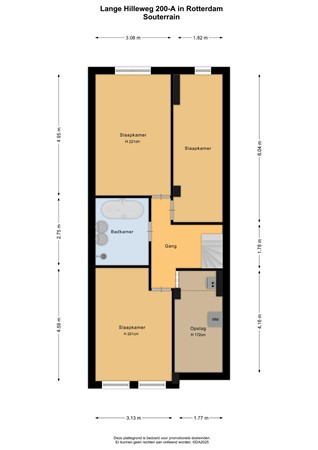 Floorplan - Lange Hilleweg 200A, 3073 BX Rotterdam