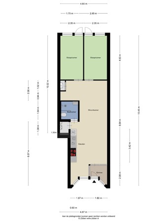 Floorplan - Bergweg 311A, 3037 EN Rotterdam
