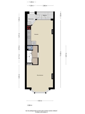 Floorplan - Benthuizerstraat 32A, 3036 CH Rotterdam