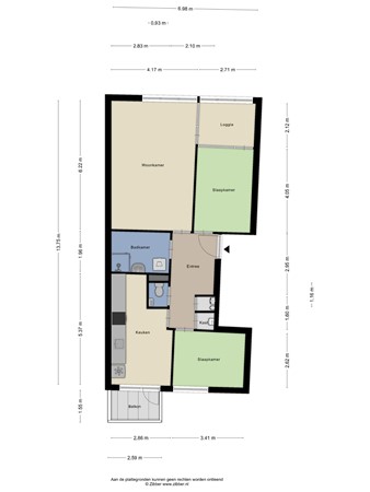 Floorplan - Slachthuiskade 22, 3034 ES Rotterdam