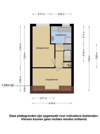 Floorplan - Aleidastraat 97, 3117 DD Schiedam