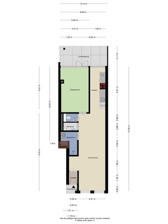 Floorplan - Bergweg 309A, 3037 EN Rotterdam