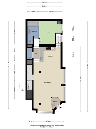 Floorplan - Burgemeester Meineszlaan 99, 3022 BE Rotterdam