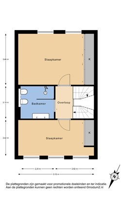 Floorplan - Katendrechtsestraat 68, 3072 NX Rotterdam