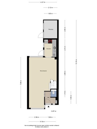 Floorplan - Sweelinckstraat 9, 3131 SK Vlaardingen