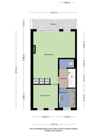Floorplan - Bilderdijkstraat 28, 3117 PC Schiedam