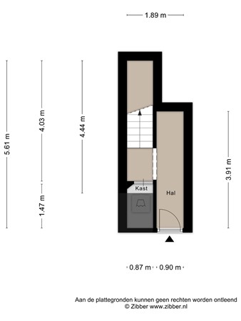 Floorplan - Sint Liduinastraat 96A2, 3117 CW Schiedam