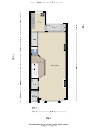 Floorplan - Edisonstraat 20B, 3112 LV Schiedam