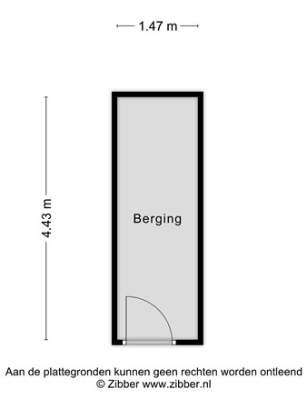 Floorplan - Zinkerstraat 19, 3071 HP Rotterdam