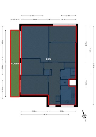 Burgemeester de Vlugtlaan 221, 1063 BL Amsterdam - Derde verdieping - markings.jpg