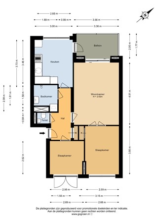 Akbarstraat 24a, 1061 EB Amsterdam - Appartement - 2D.jpg