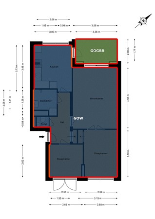 Akbarstraat 24a, 1061 EB Amsterdam - Appartement - markings.jpg