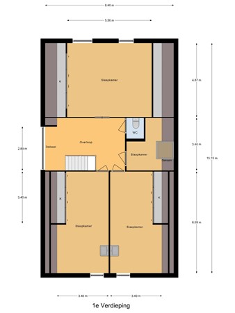 Floorplan - Dorpsstraat 23, 4152 EM Rhenoy