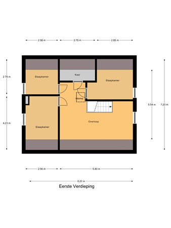 Floorplan - Dijkstraat 1, 4152 ER Rhenoy