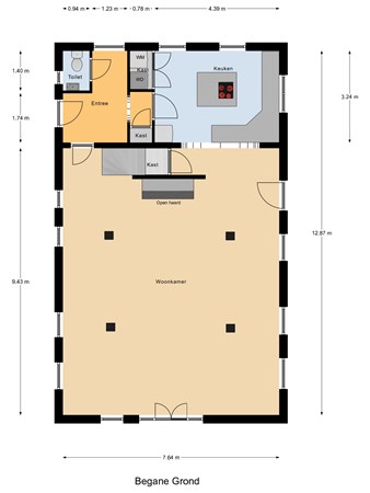 Floorplan - Lingedijk 92, 4152 EC Rhenoy