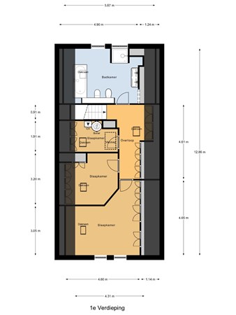 Floorplan - Lingedijk 92, 4152 EC Rhenoy