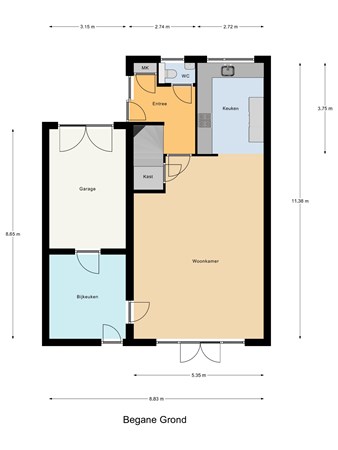 Floorplan - Reitensestraat 1, 4174 HG Hellouw