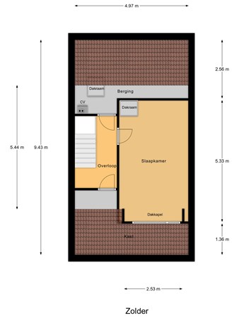 Floorplan - Wadenoijenlaan 427, 4006 AJ Tiel