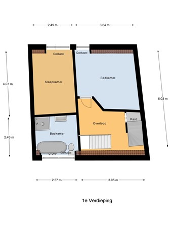 Floorplan - Lingedijk 95, 4151 CM Acquoy