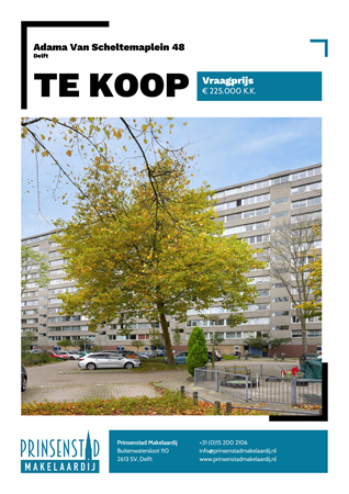 Brochure - Adama Van Scheltemaplein 48, 2624 PG DELFT (2) - Adama van Scheltemaplein 48, 2624 PG Delft