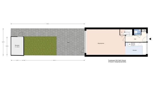 Plattegrond - Troelstralaan 236, 2624 GB Delft - Perceel.jpeg