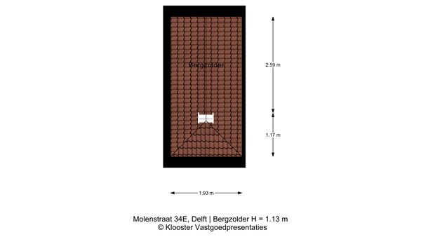 Plattegrond - Molenstraat 34E, 2611 KB Delft - Bergzolder.jpg