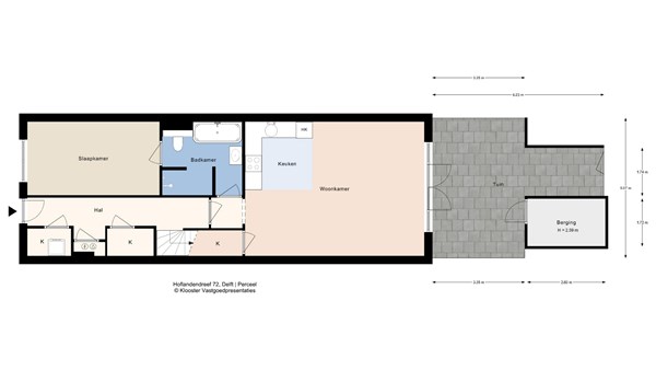 Plattegrond - Hoflandendreef 72, 2614 MV Delft - Perceel.jpg