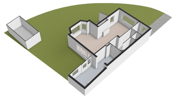 Plattegrond - Spoorsingel 100, 2613 BC Delft - Perceel-3D.jpg