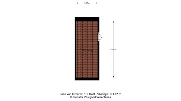 Plattegrond - Laan van Overvest 1C, 2613 DK Delft - Vliering.jpg