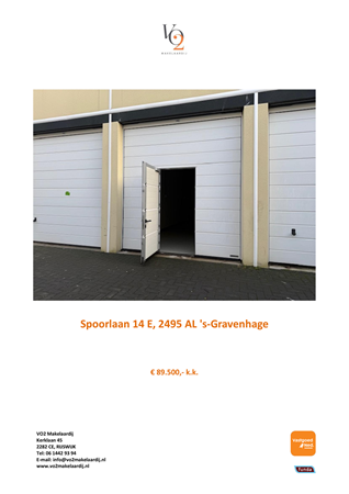 Brochure - Brochure Spoorlaan 14E.pdf - Spoorlaan 14E, 2495 AL Den Haag