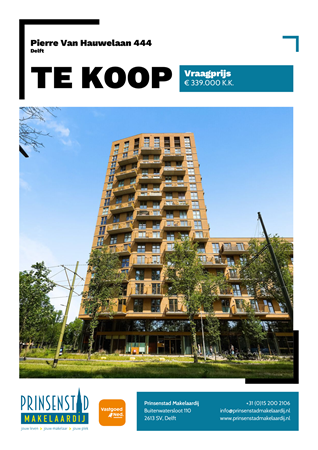 Brochure - Pierre Van Hauwelaan 444, 2625 WL DELFT (2) - Pierre Van Hauwelaan 444, 2625 WL Delft