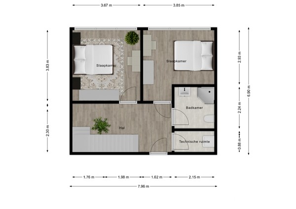 Plattegrond - Cort van der Lindenstraat 1, 2613 WP Delft - plattegrond_maisonnette_kelder_hofkerk.jpg