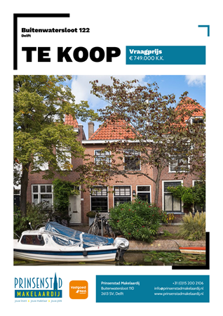 Brochure - Buitenwatersloot 122, 2613 SV DELFT (1) - Buitenwatersloot 122, 2613 SV Delft